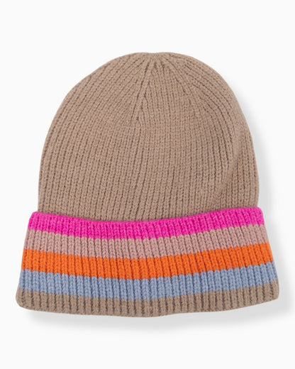 Strickmütze Rainbow braun