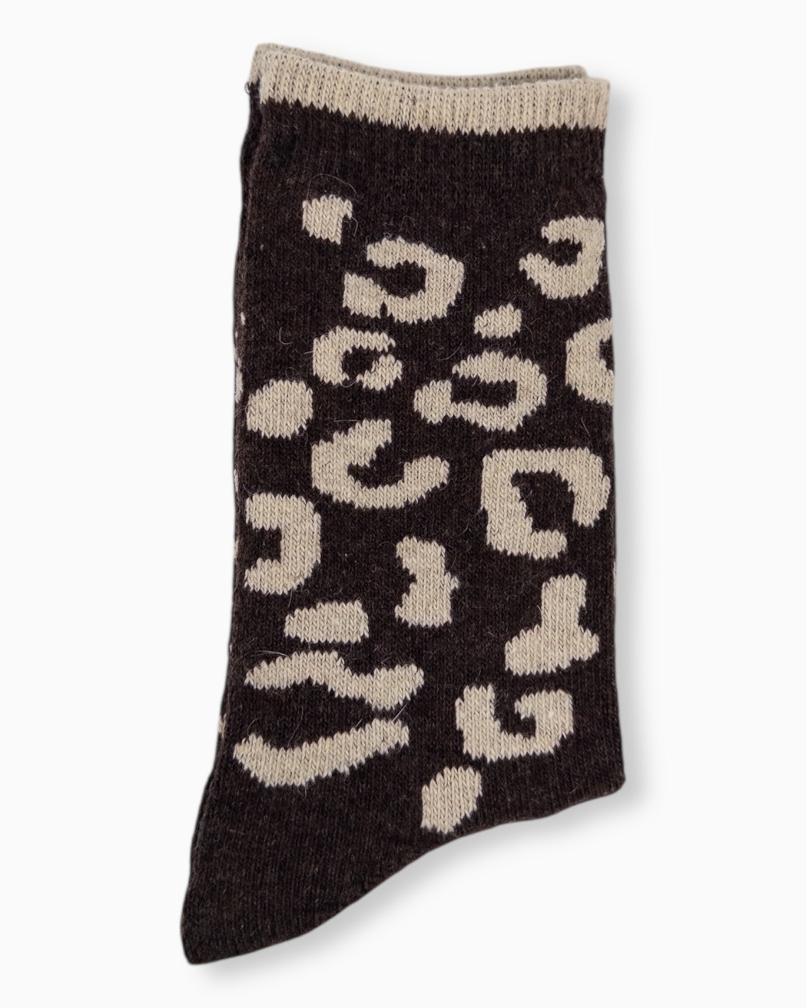 Leo Socken dunkelbraun beige
