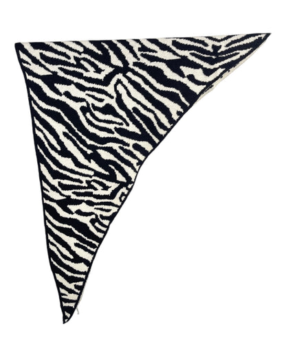 Dreieckstuch Zebra schwarz