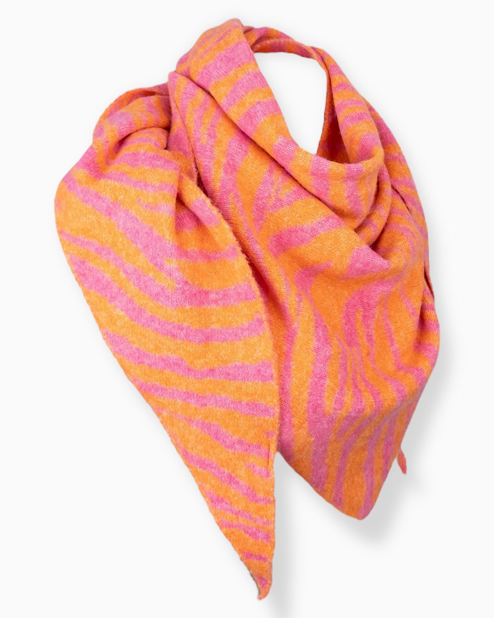 Zebra Dreieckstuch orange pink