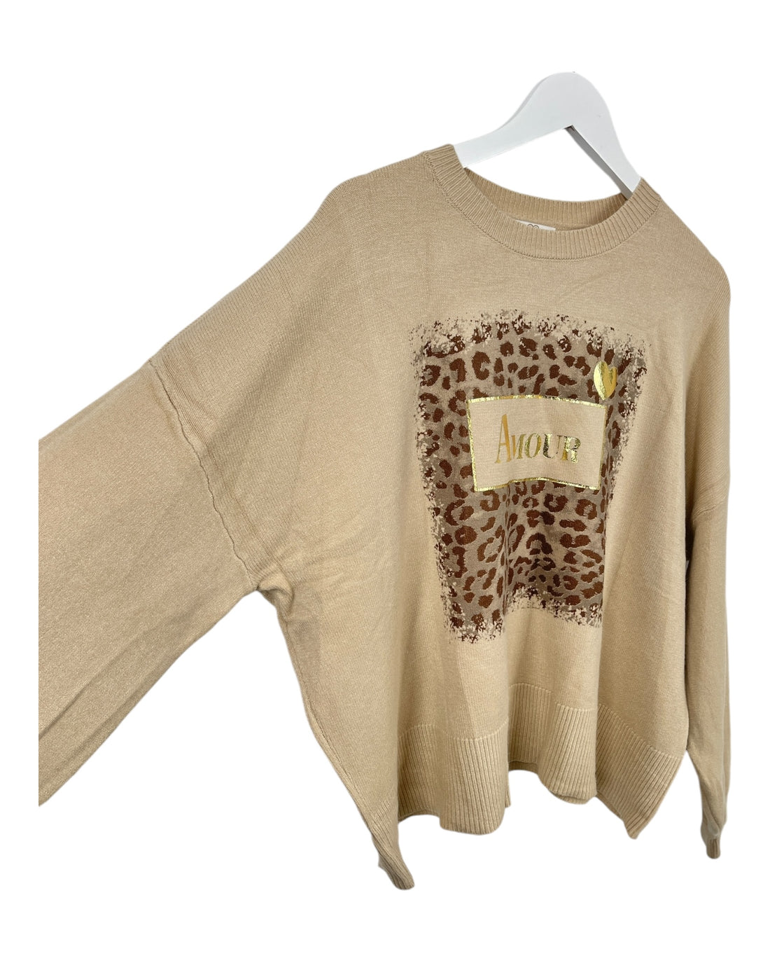 Feinstrickpulli Amour beige