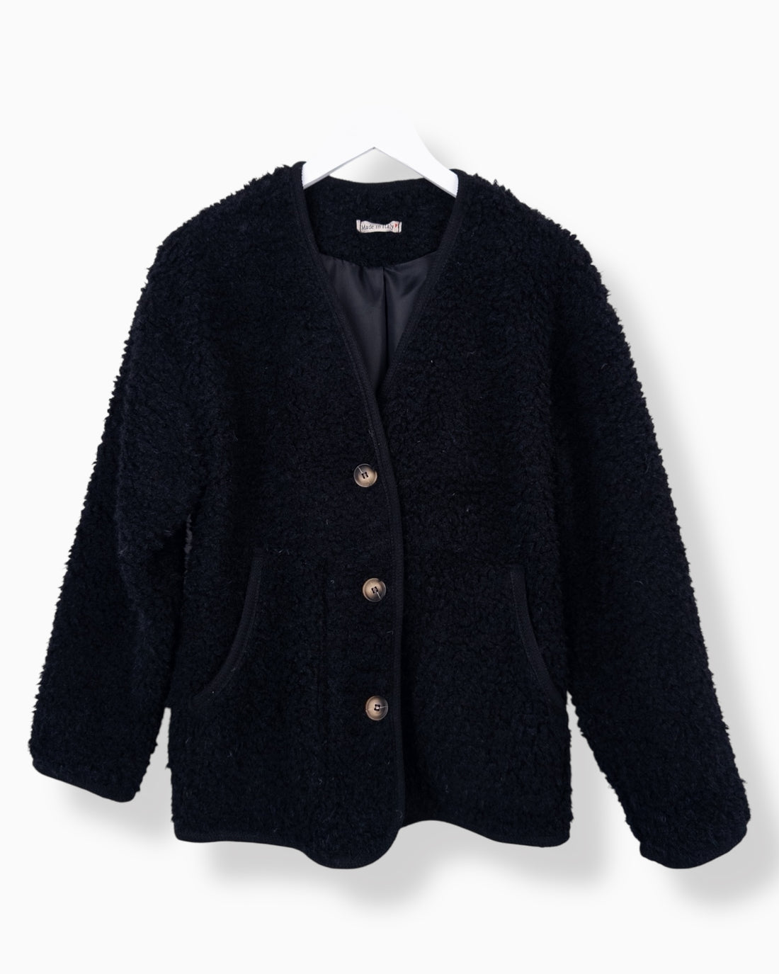 Teddy Jacke schwarz