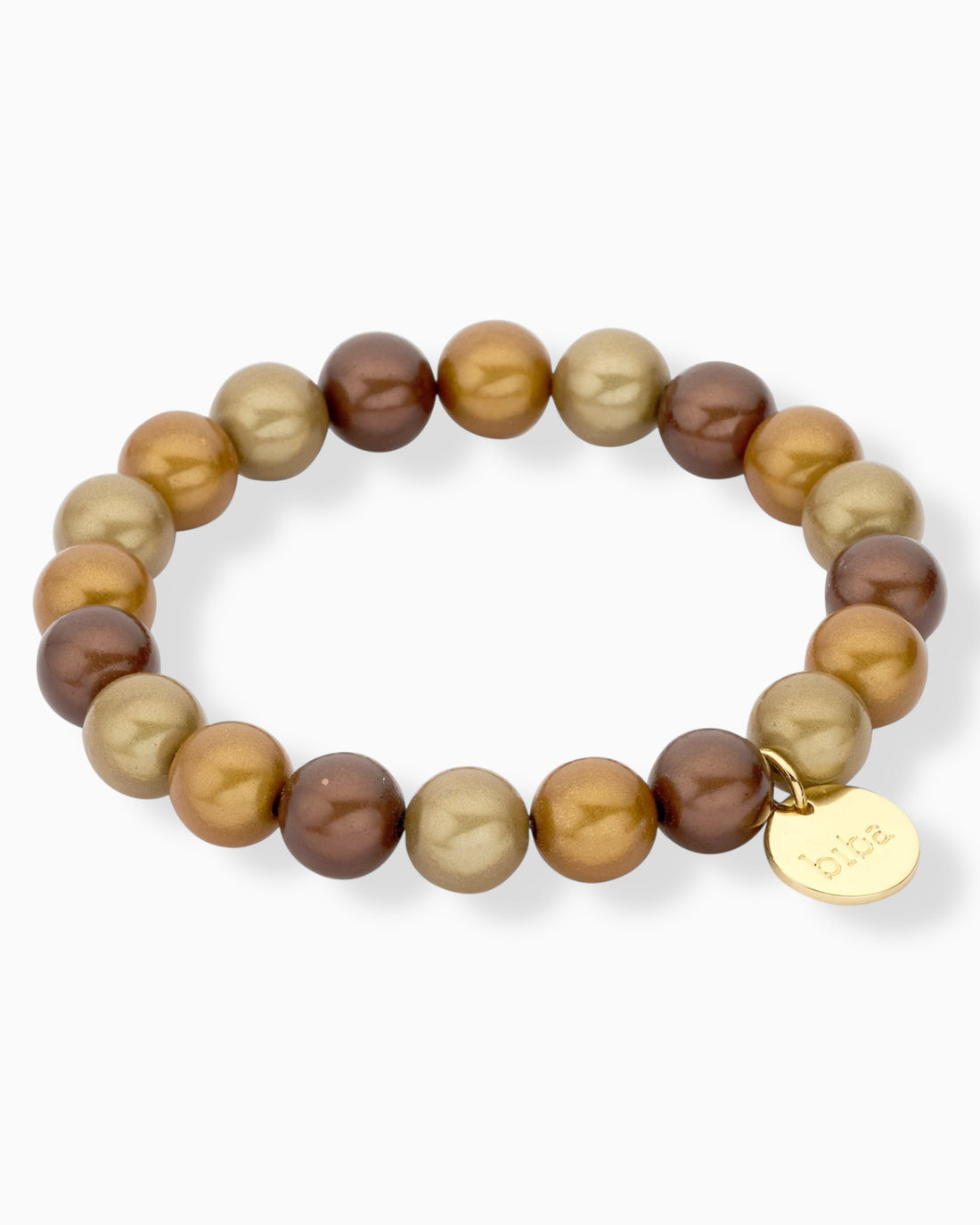 Perlenarmband Fiola braun beige
