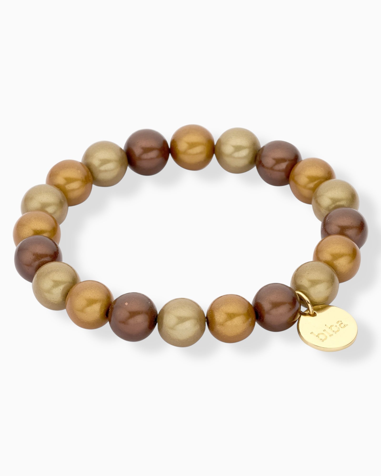 Perlenarmband Fiola braun beige