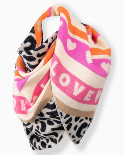 Dreieckstuch Love schwarz