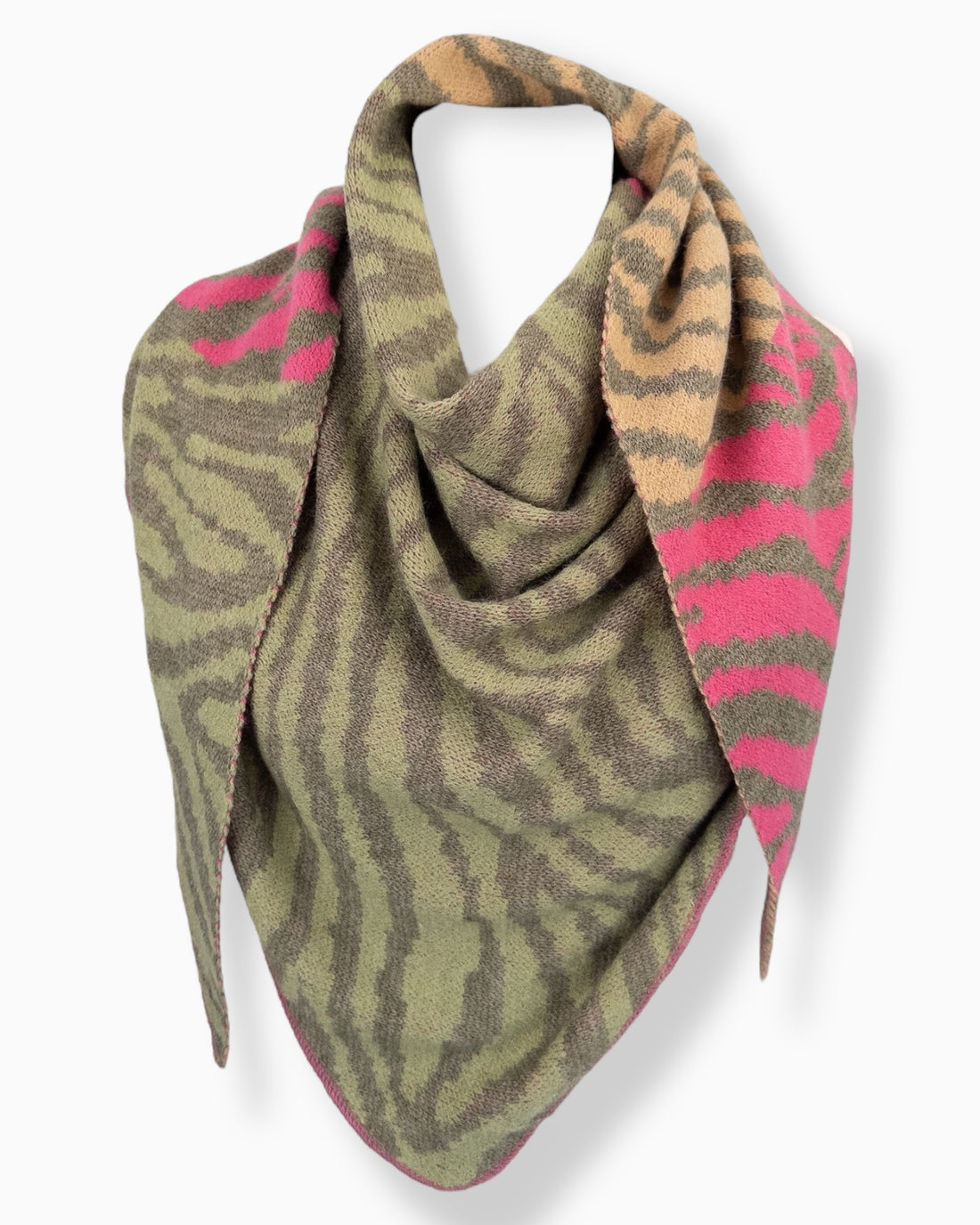 Dreieckstuch Zebra oliv
