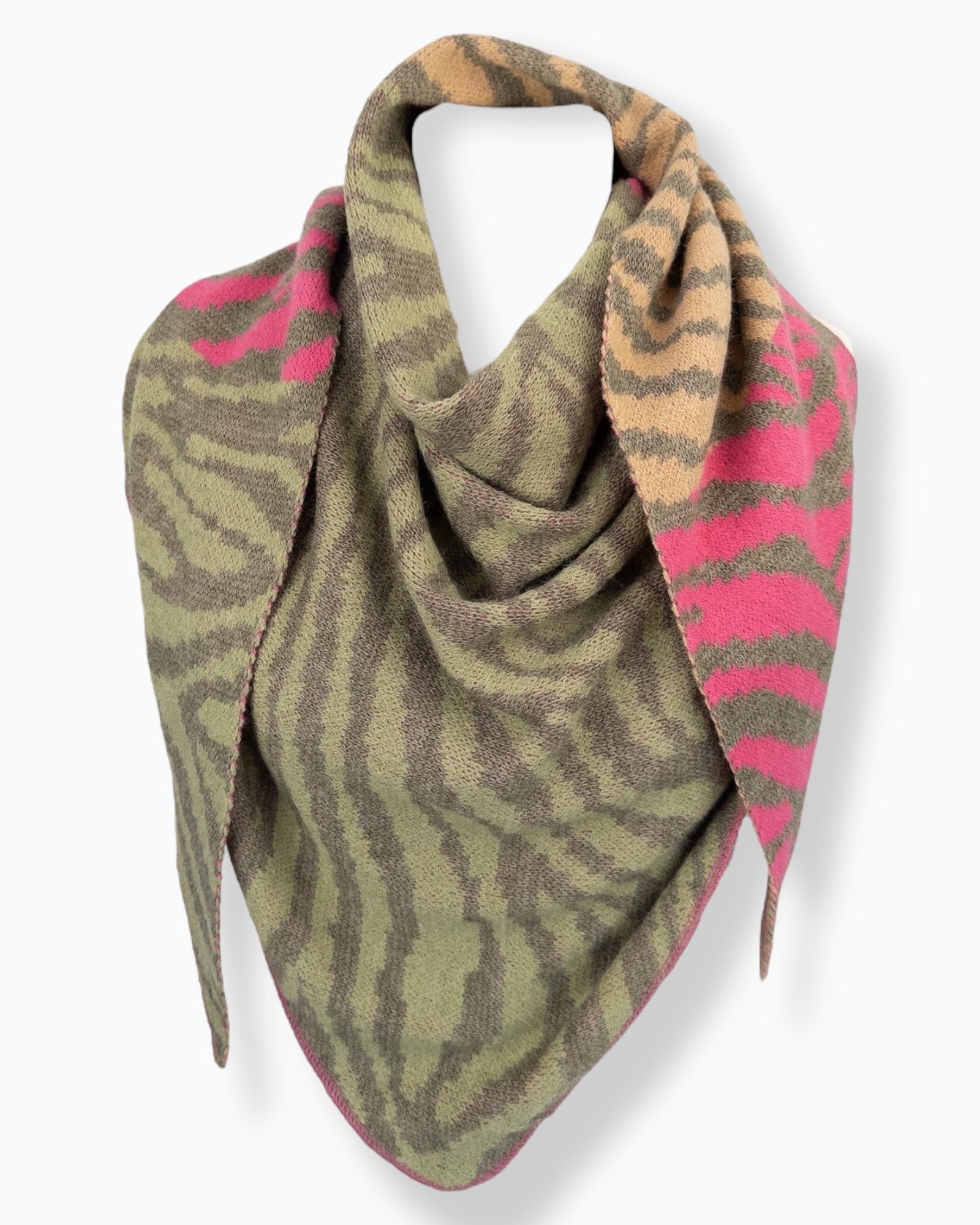 Dreieckstuch Zebra oliv