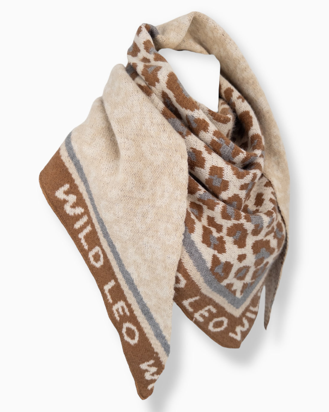 Dreieckstuch Wild Leo braun beige