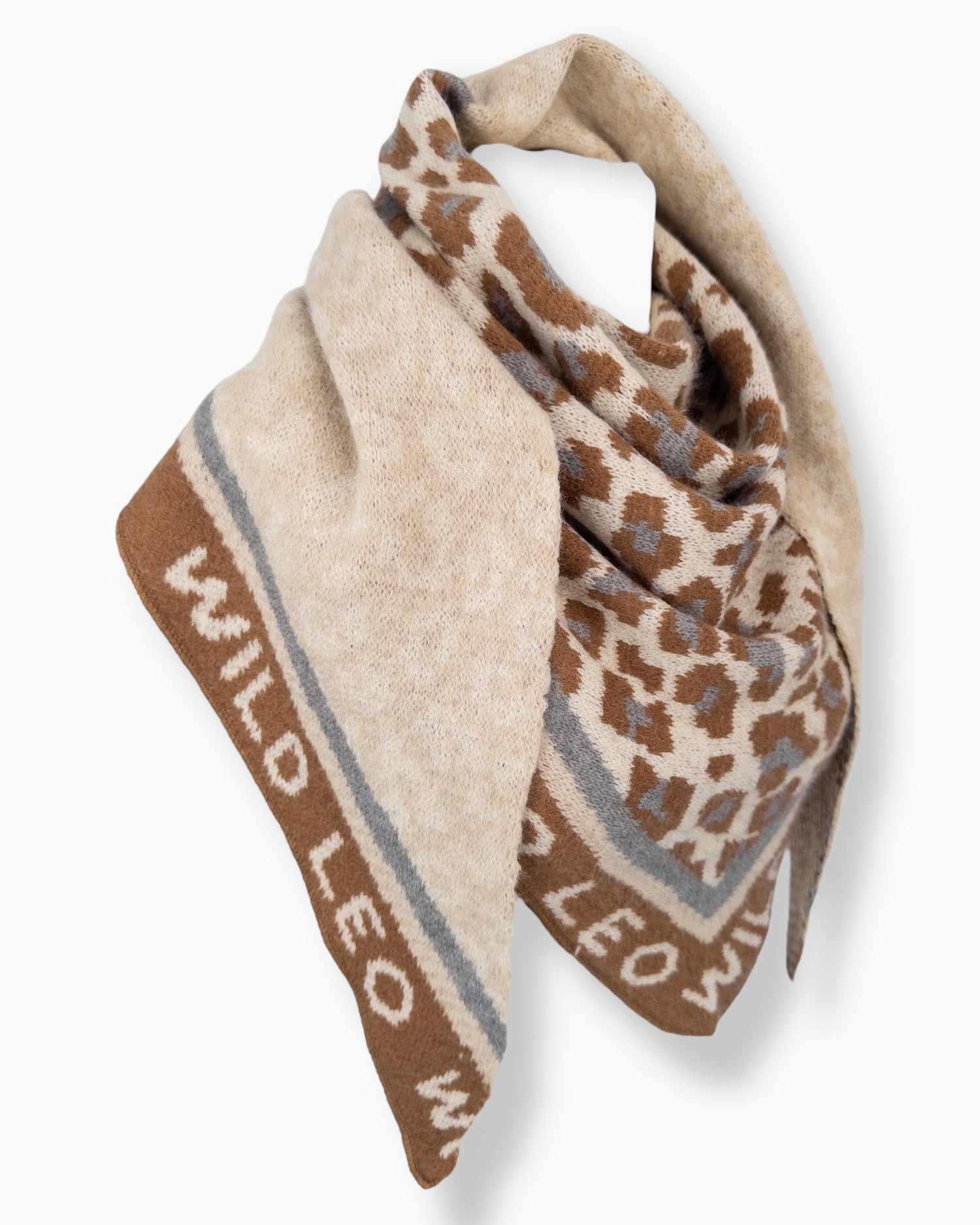 Dreieckstuch Wild Leo braun beige
