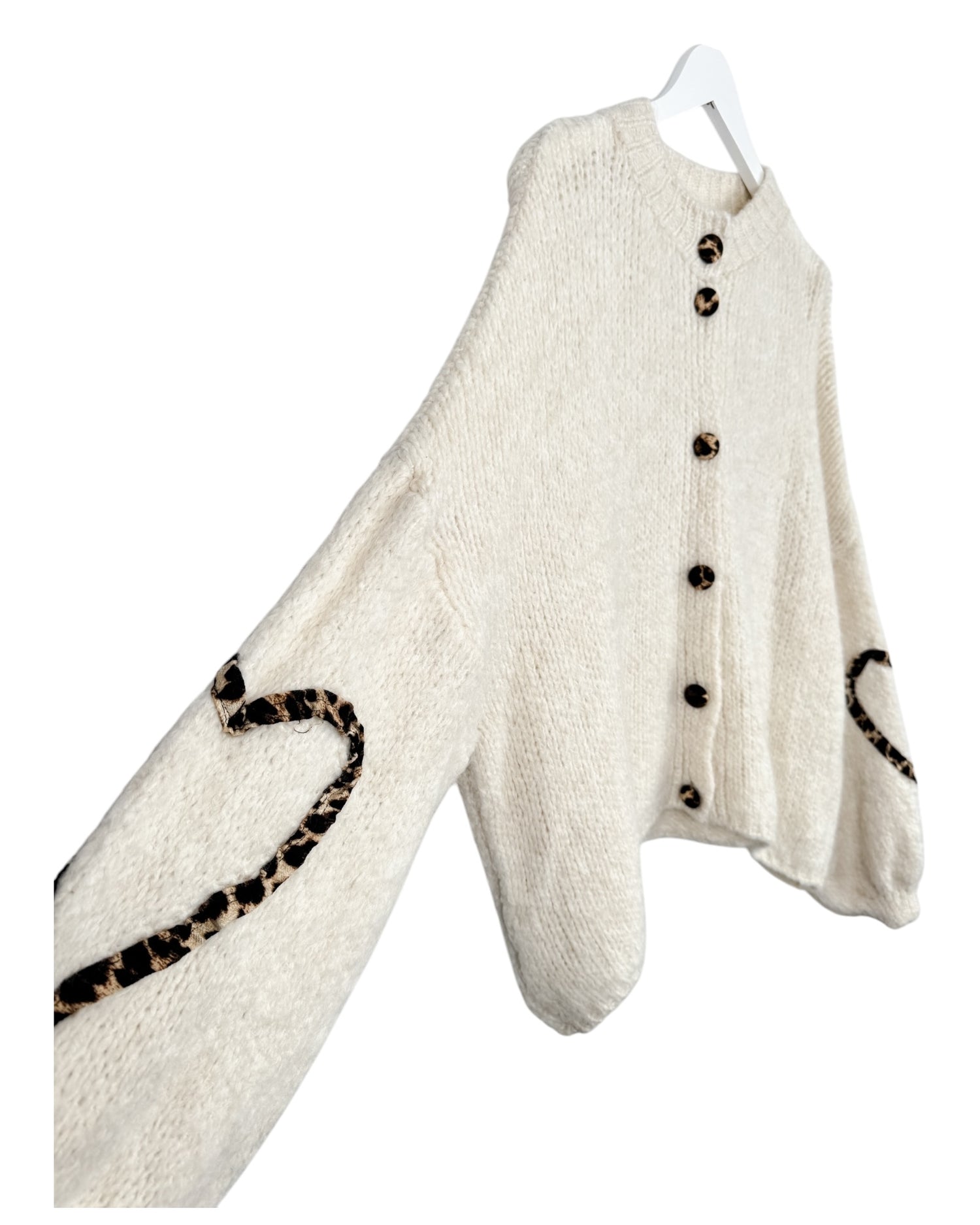 Leo Cardigan Herz creme