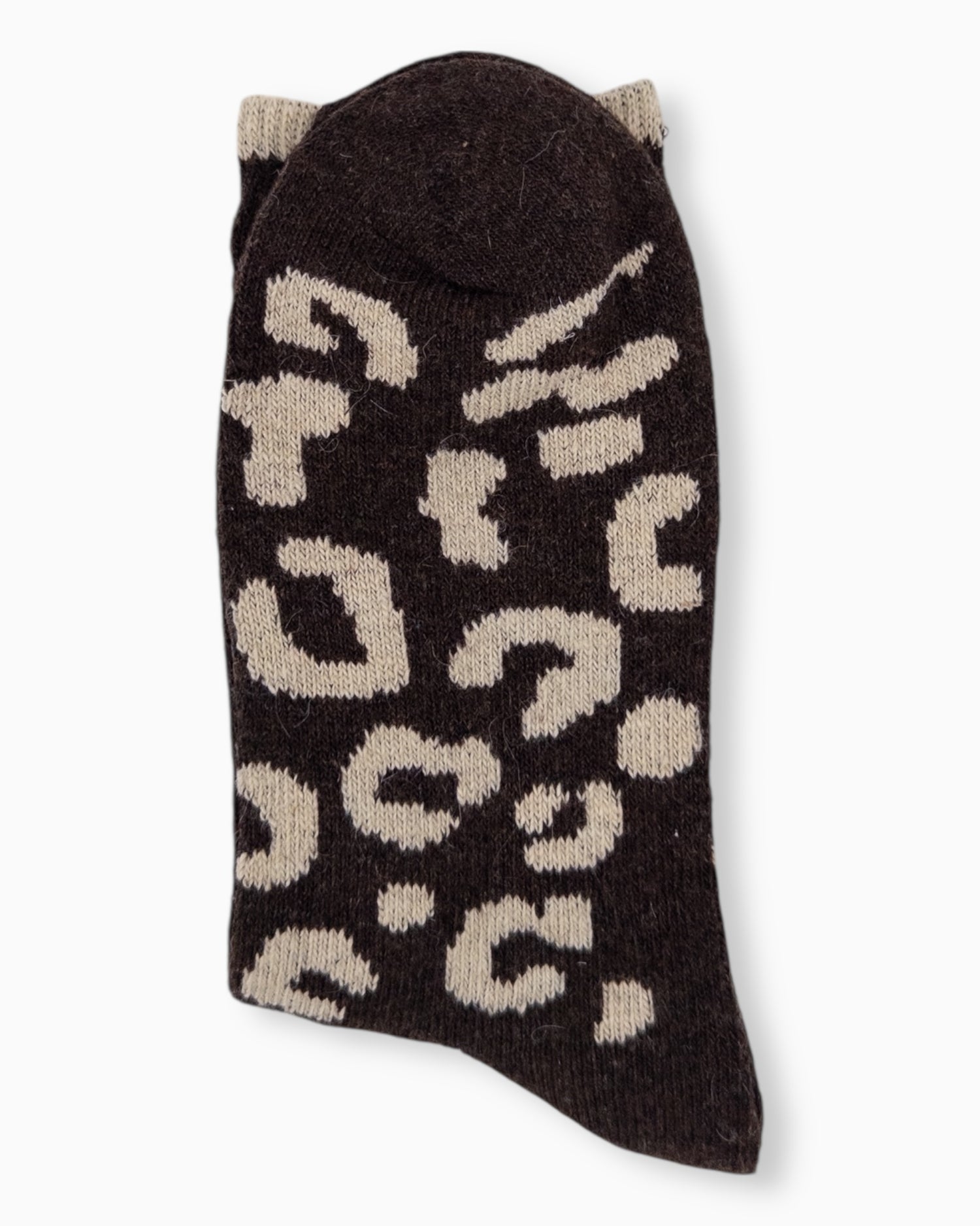 Leo Socken dunkelbraun beige