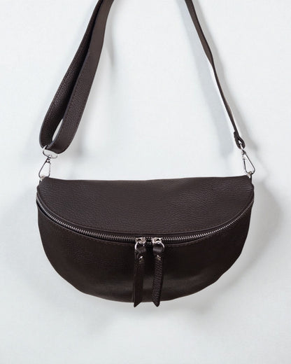 Umhängetasche Leder schoko