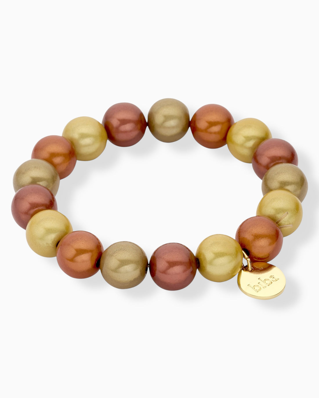 Perlenarmband Fiola braun grün