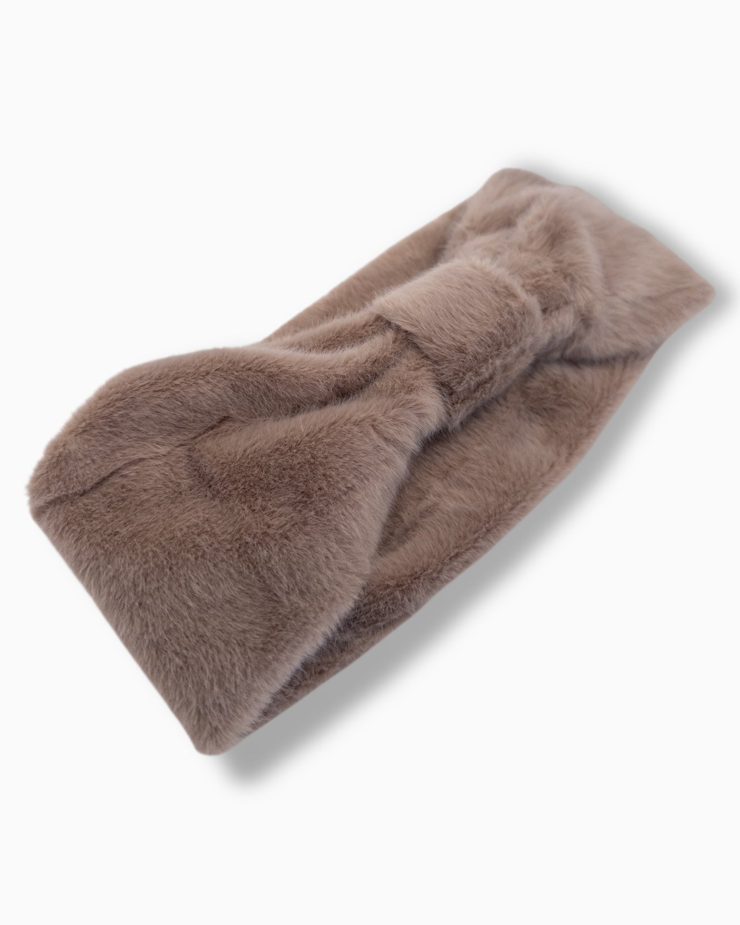 Stirnband Plüsch taupe