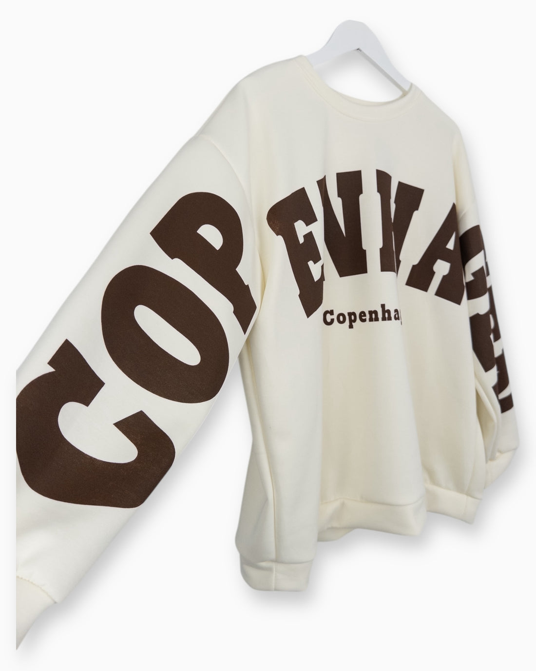 Oversize Sweatshirt Copenhagen creme braun