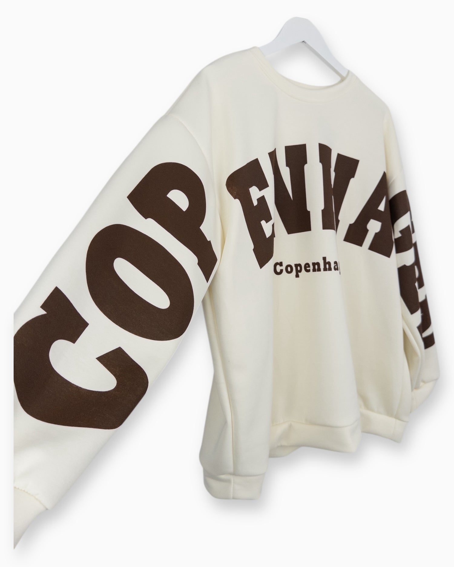 Oversize Sweatshirt Copenhagen creme braun