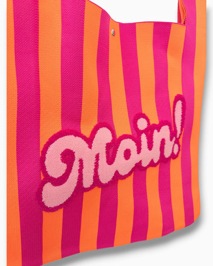 Moin Shopper Rebel Lois mit Streifen pink orange