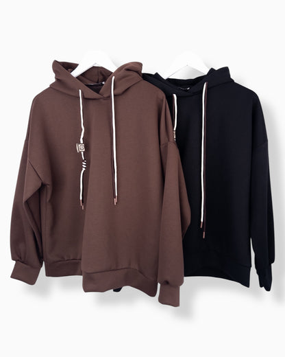 Hoodie Smile braun