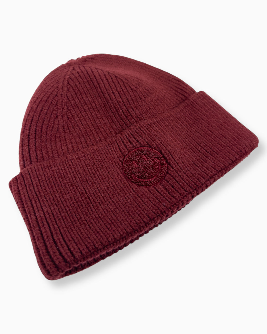 Smiley Mütze weinrot