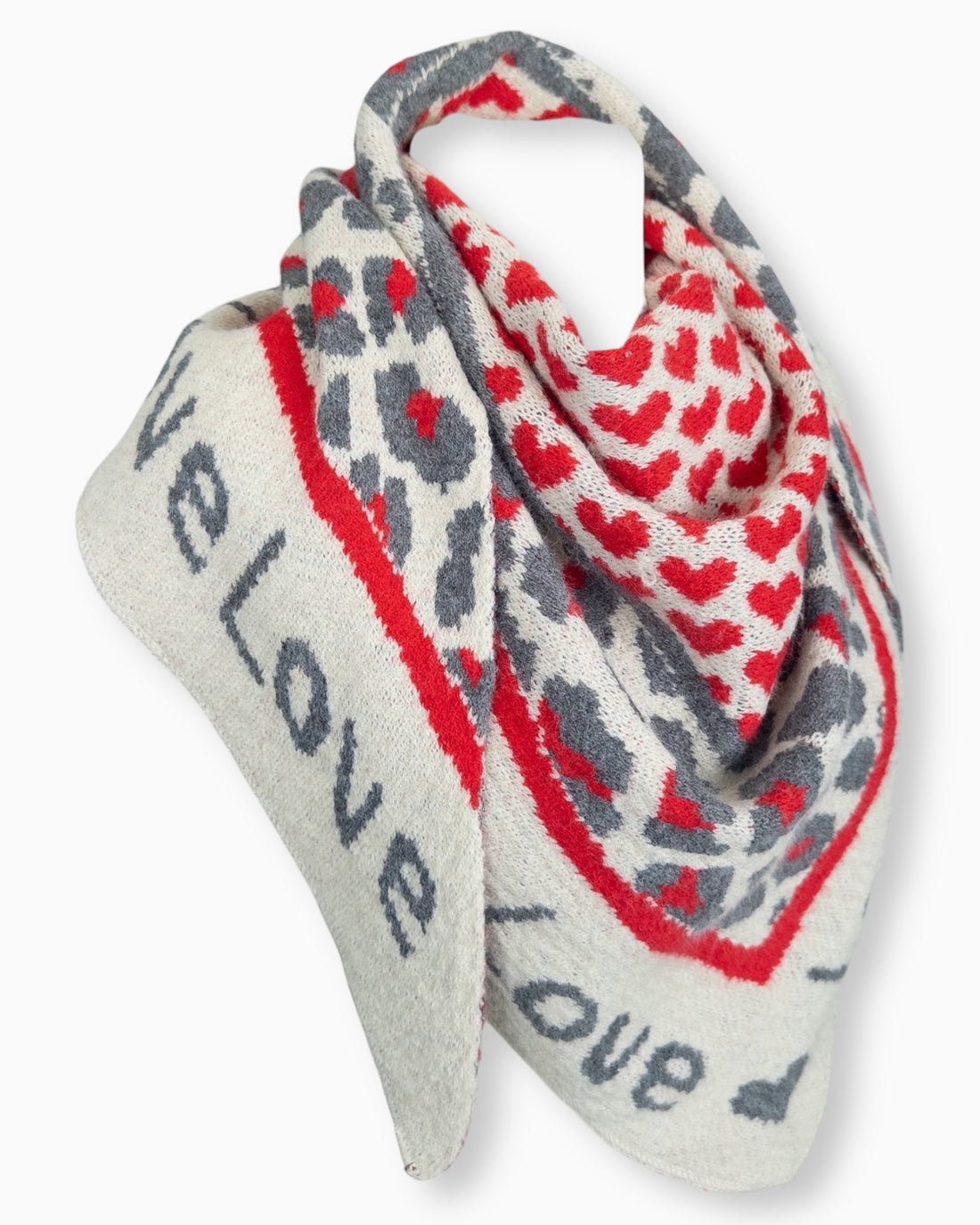 Dreieckstuch Love is Love sand rot
