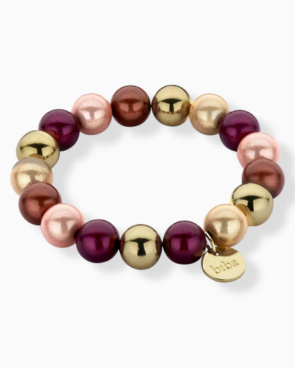 Perlenarmband Mira rose burgund