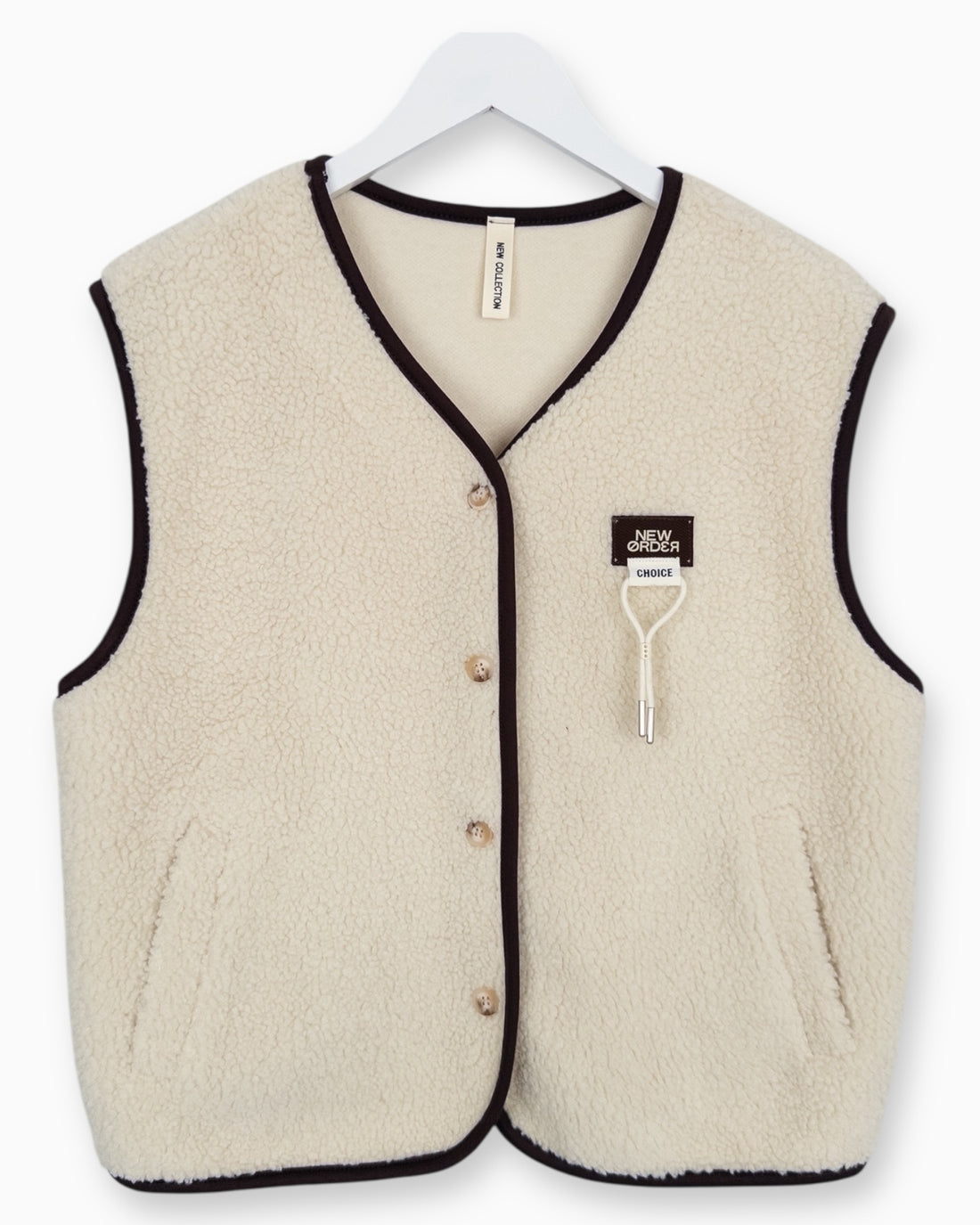 Teddy Weste Choice creme braun