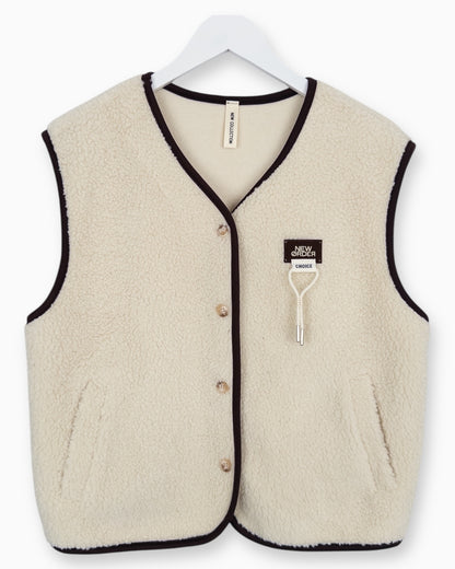 Teddy Weste Choice creme braun