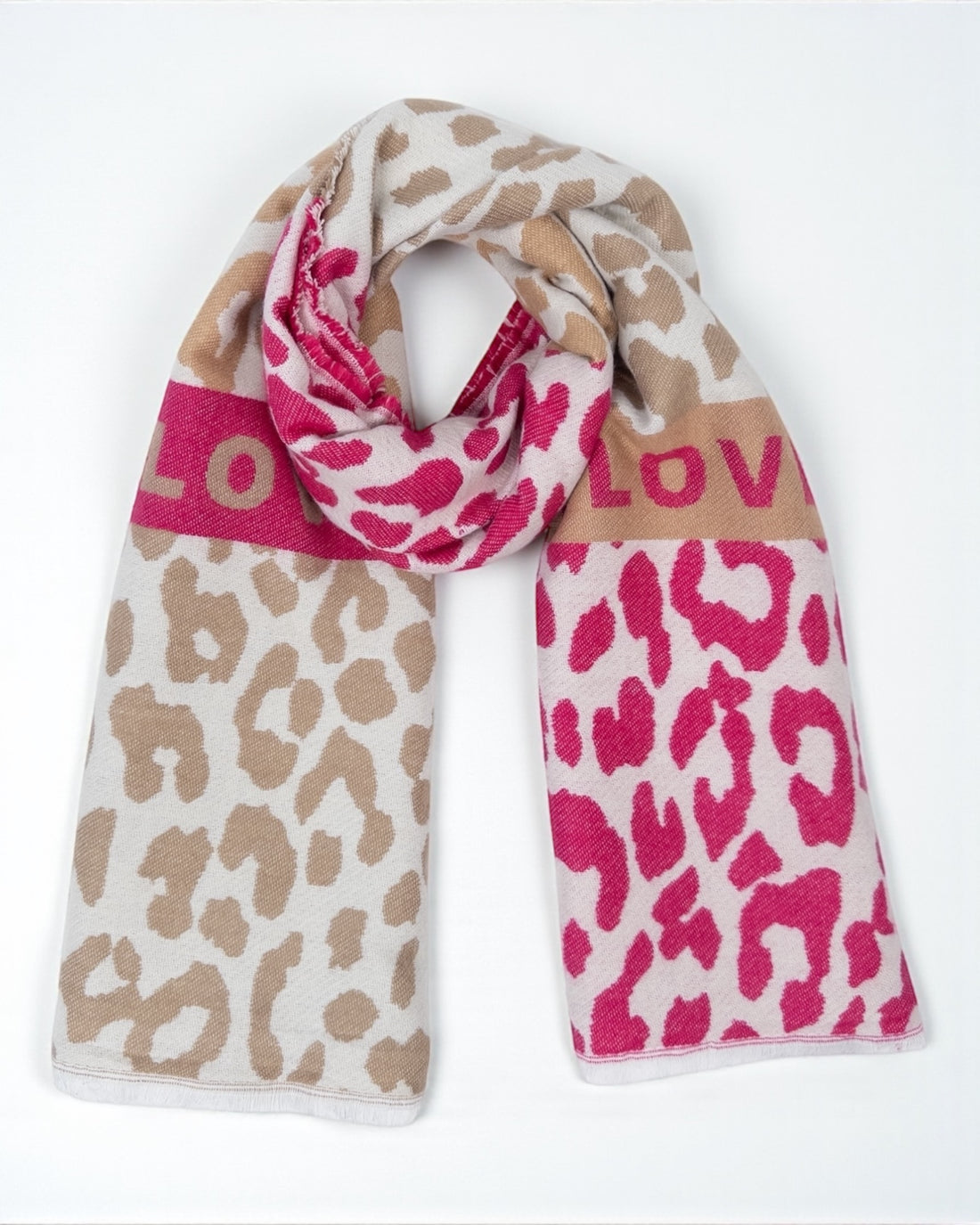 Leo Schal Love beige pink