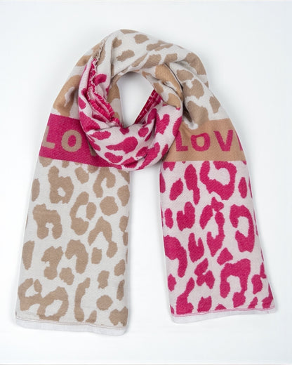 Leo Schal Love beige pink