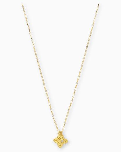 Kette Blume goldfarbig