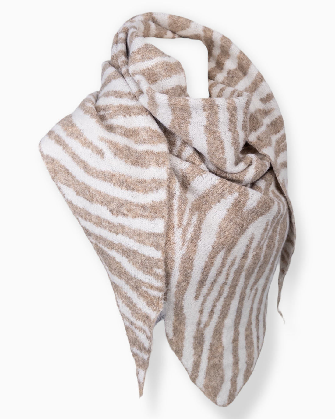 Zebra Dreieckstuch creme beige