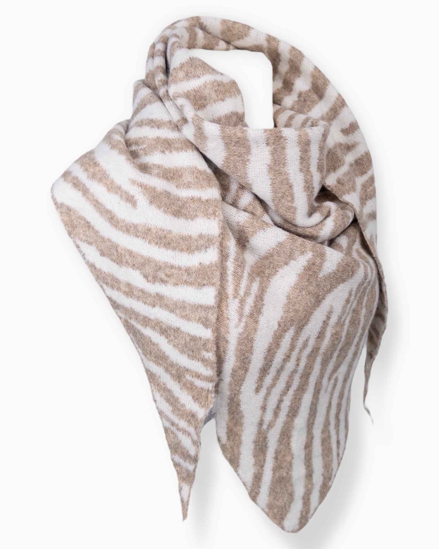 Zebra Dreieckstuch creme beige