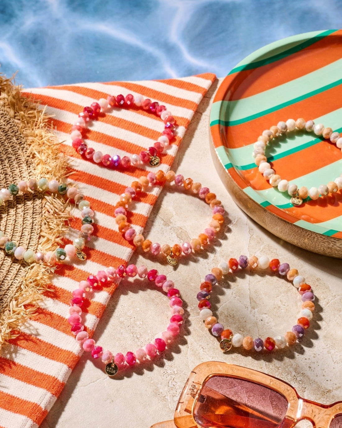 Crystal Armband pink salbei