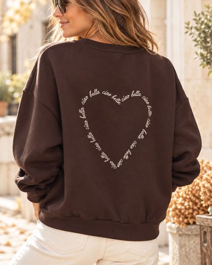 Sweatshirt Ciao Bella dunkelbraun