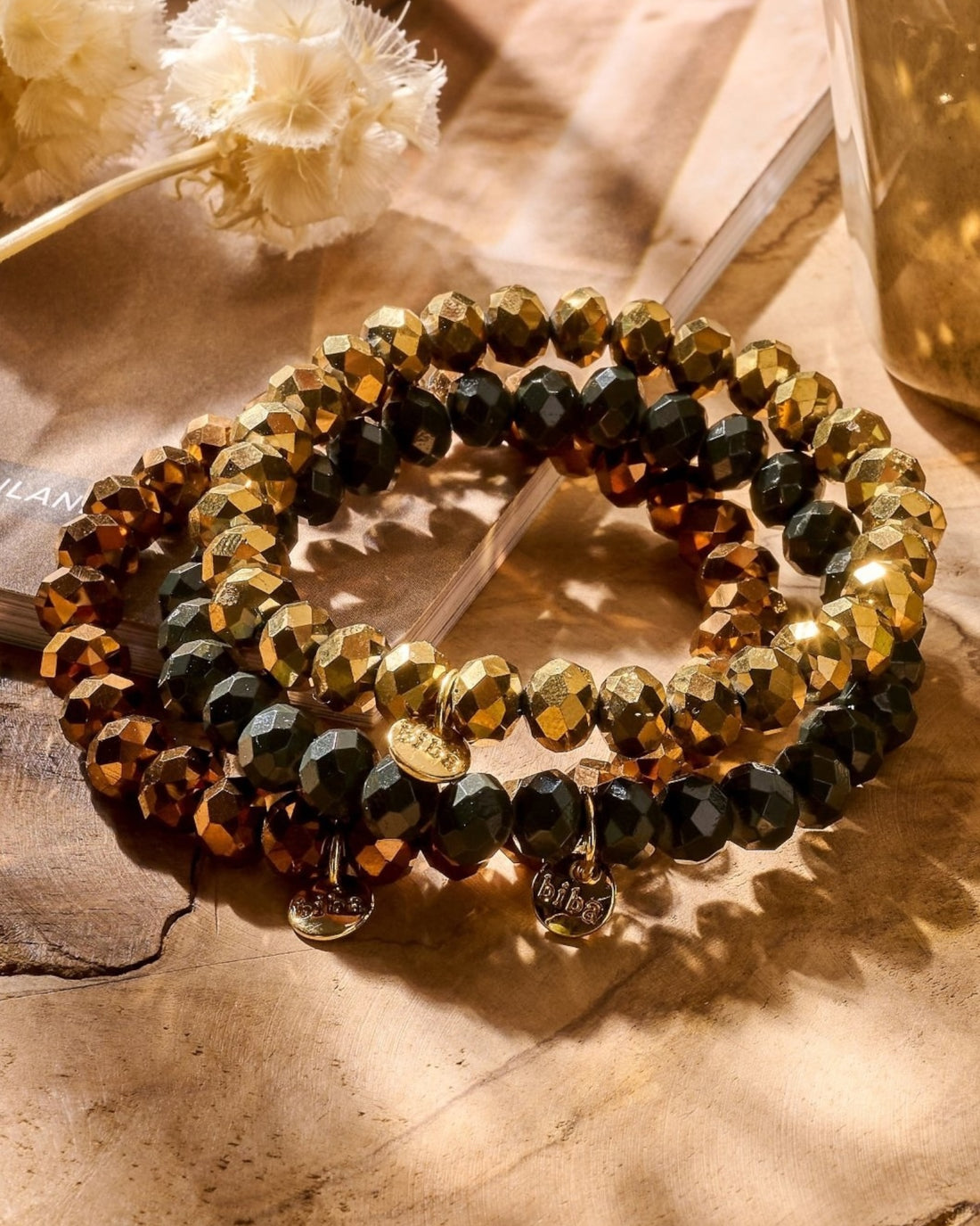 Crystal Armband braun