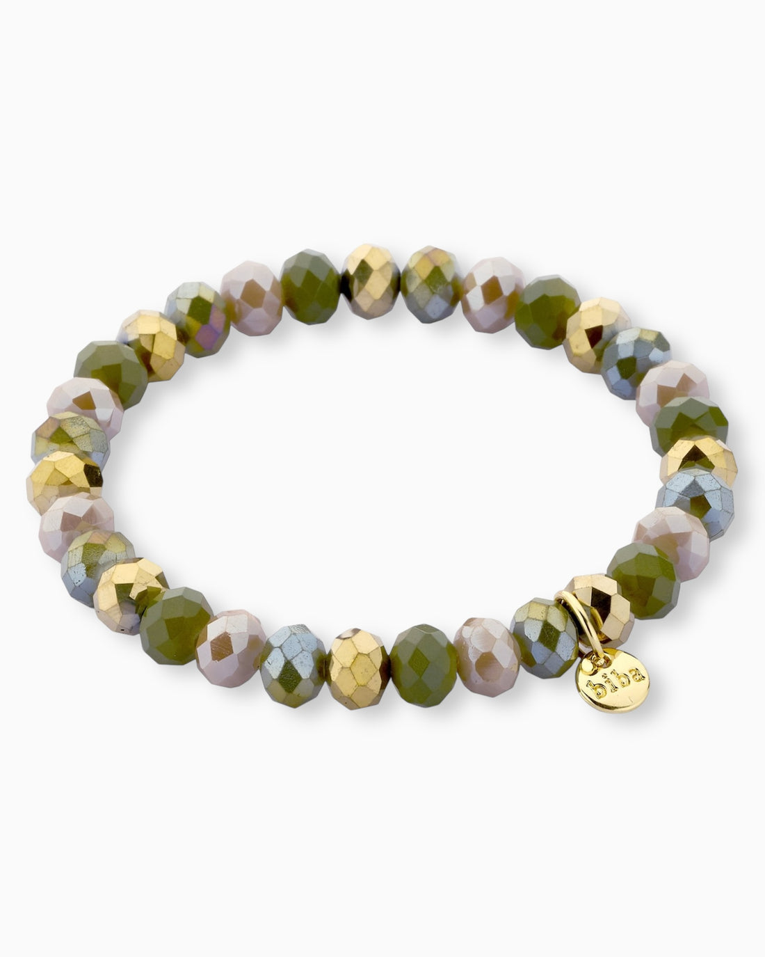 Crystal Armband oliv mix