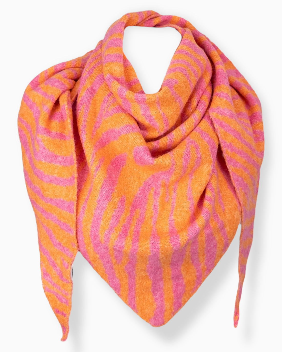 Zebra Dreieckstuch orange pink