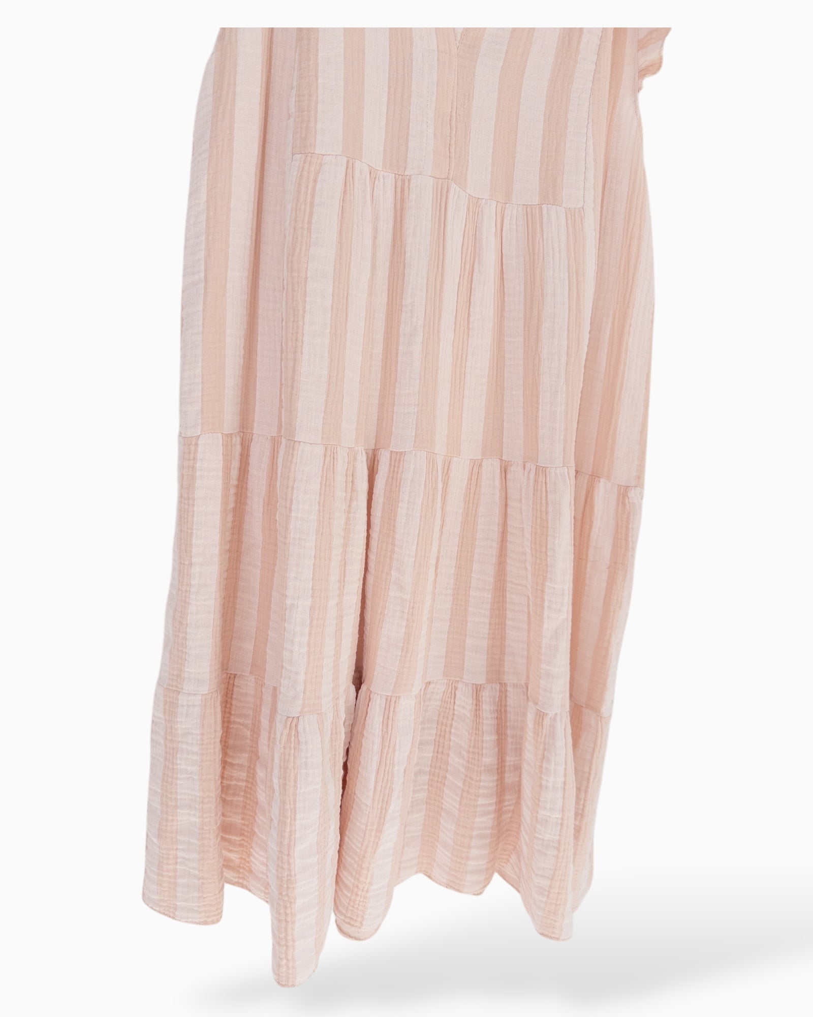 Streifen Kleid aus Baumwolle rosa