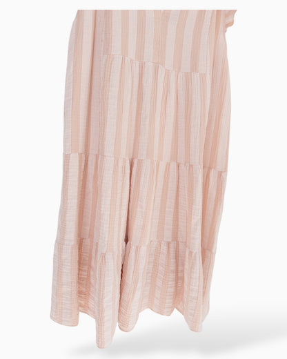 Streifen Kleid aus Baumwolle rosa
