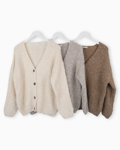 Strickjacke Maja taupe