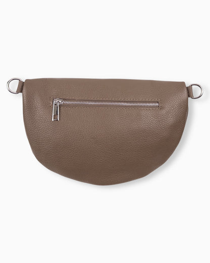 Umhängetasche Leder taupe