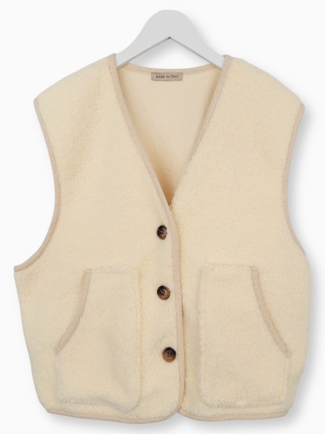 Teddy Weste creme