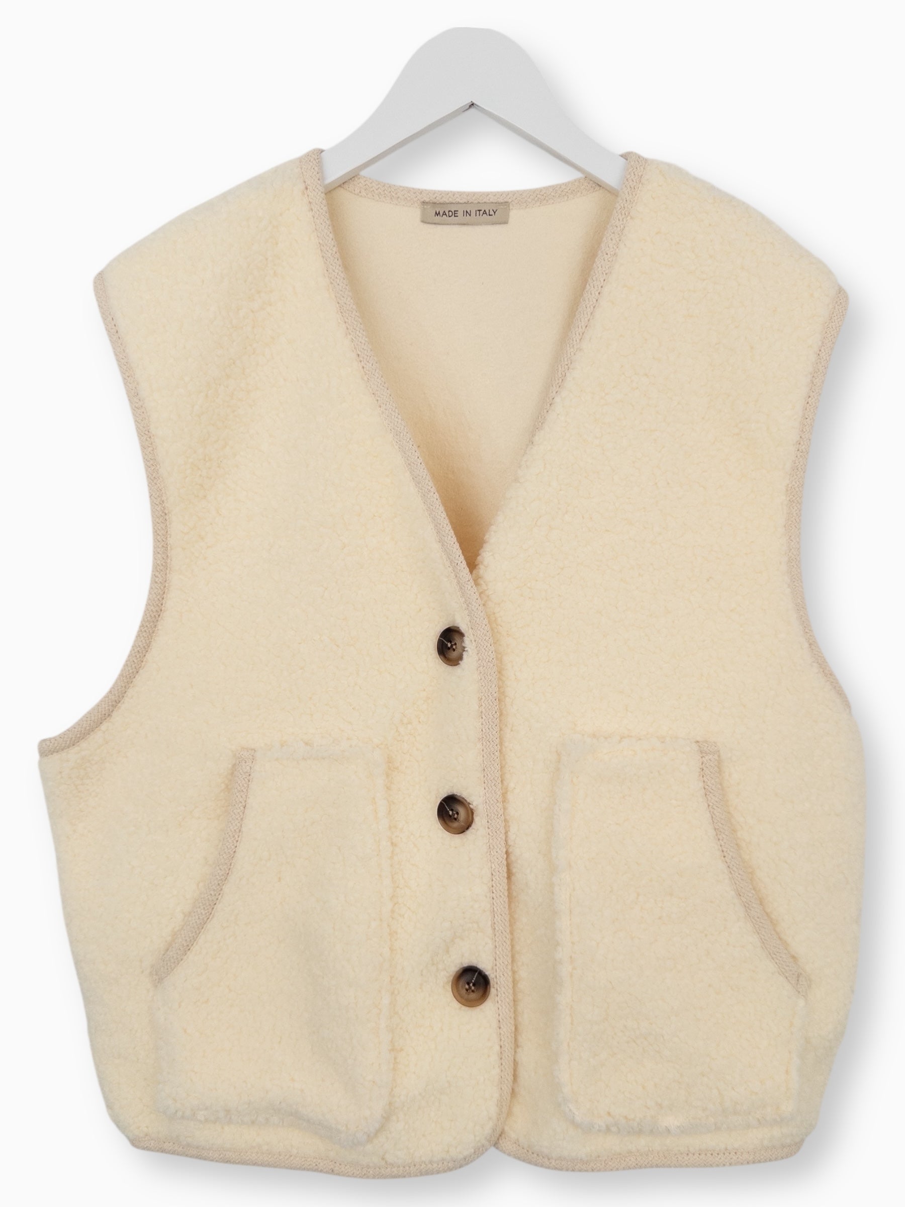 Teddy Weste creme