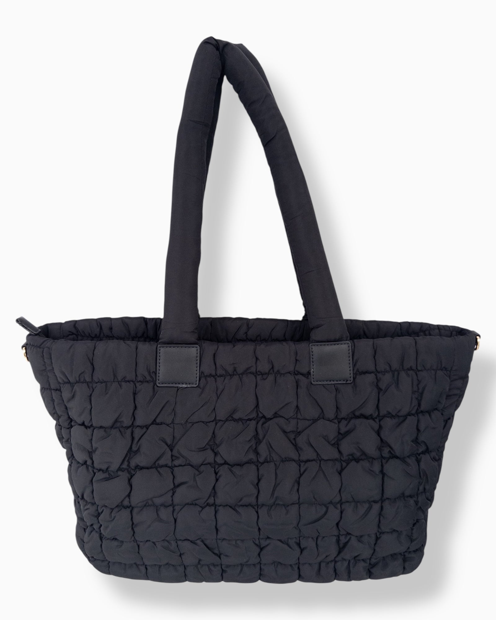 Gesteppter Shopper schwarz