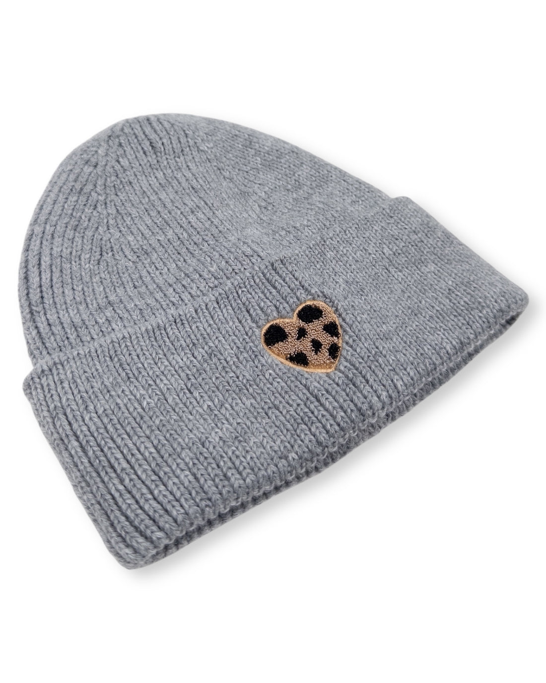 Mütze Leo Herz hellgrau Gr. L