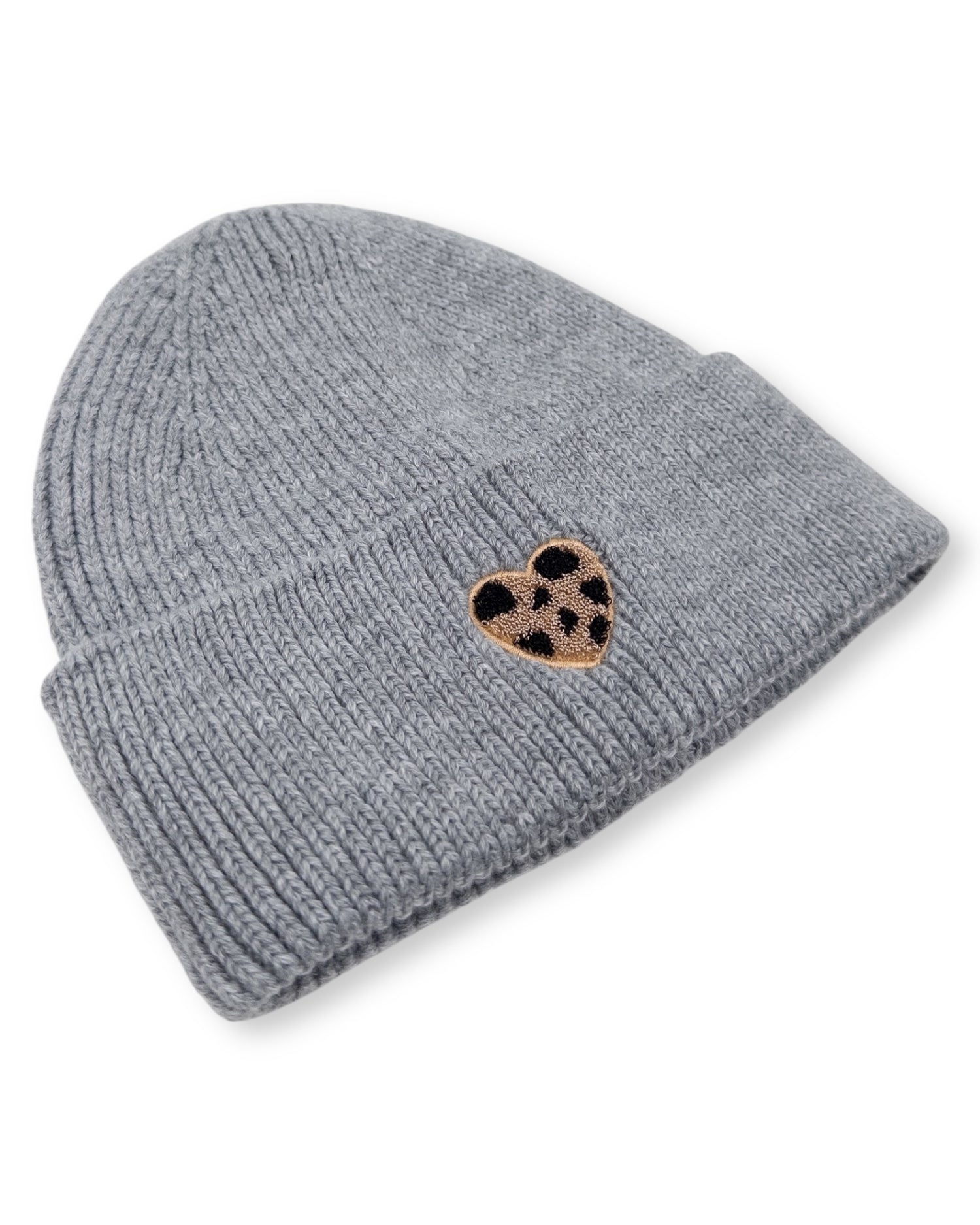 Mütze Leo Herz hellgrau Gr. L