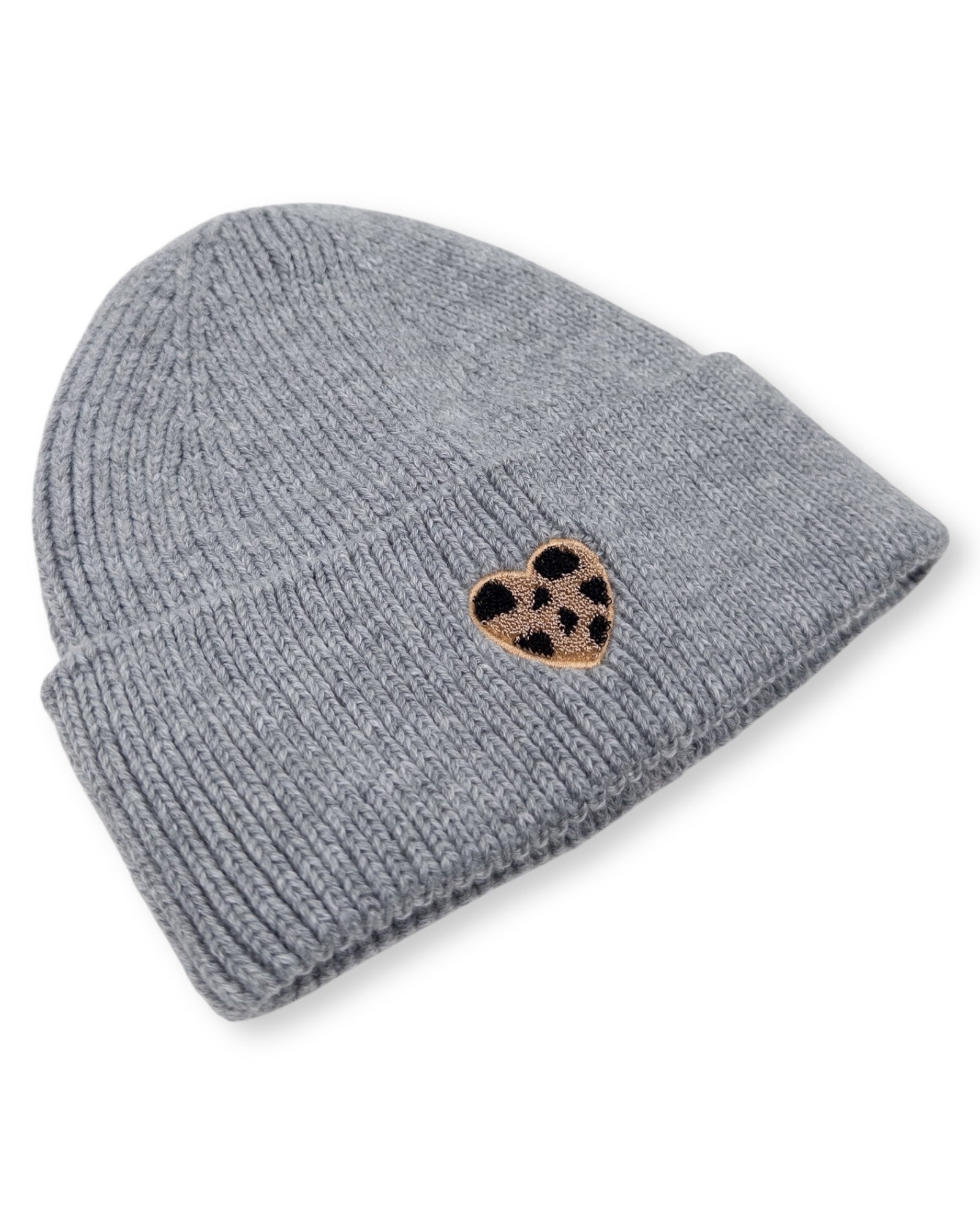 Mütze Leo Herz hellgrau Gr. L