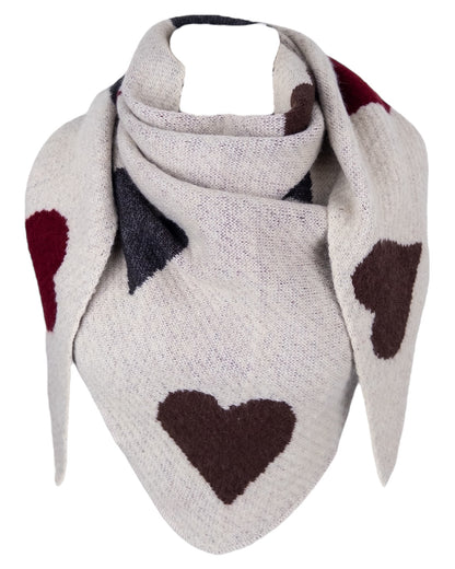 Herz Dreieckstuch sand