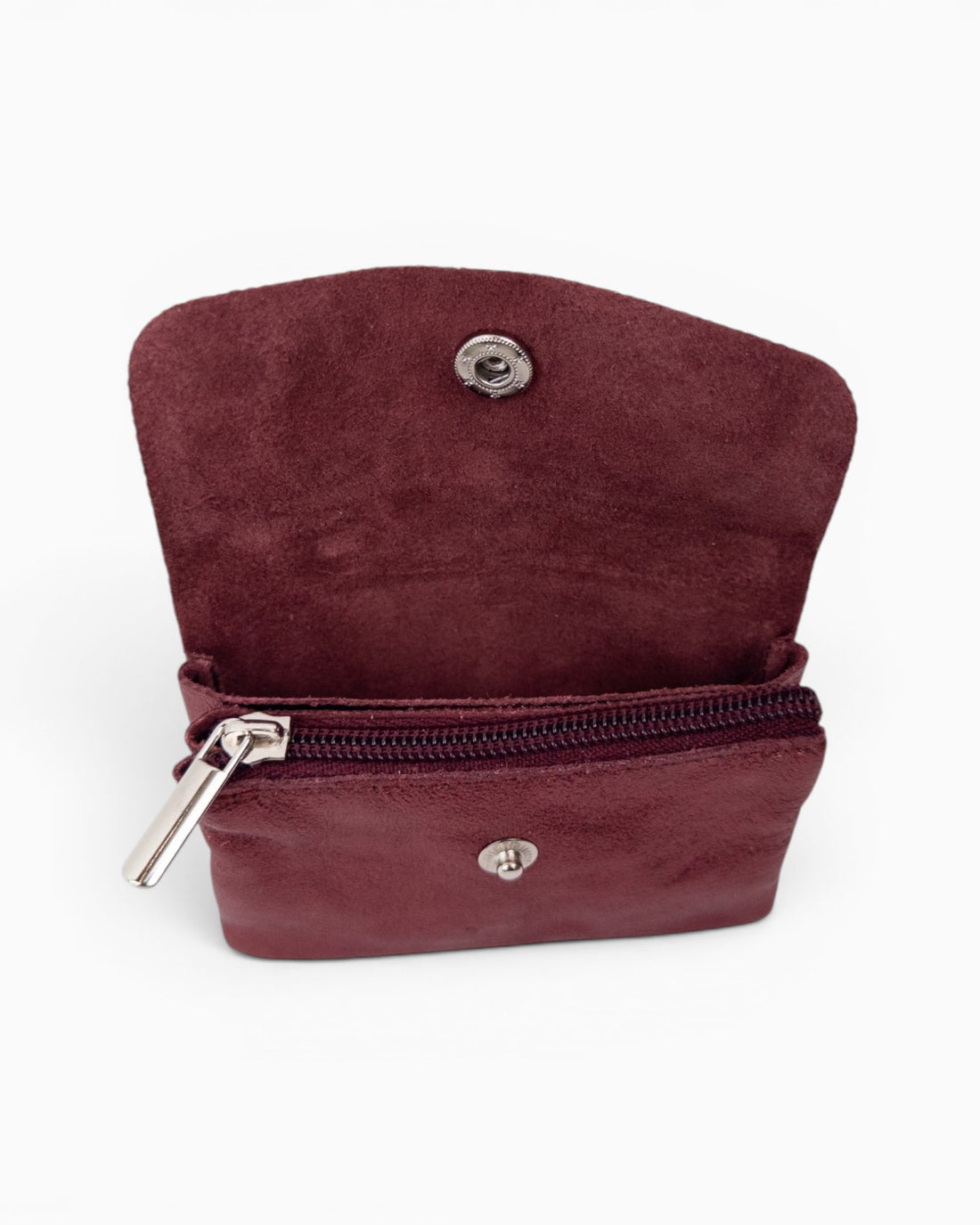 Geldbörse Leder klein bordeaux