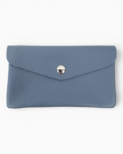 Geldbörse Leder rauchblau